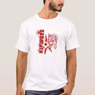 Danmark kunstwerk soccer grunge lion afbeelding t-shirt
