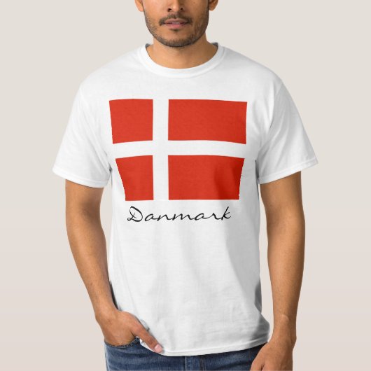 Danmark met Dannebrog T-shirt (Voorkant)