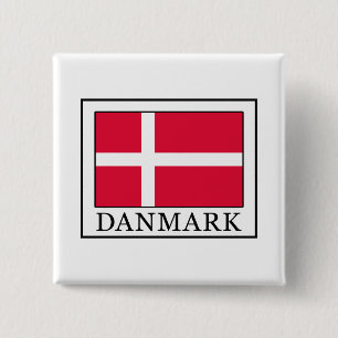 Danmark Vierkante Button 5,1 Cm