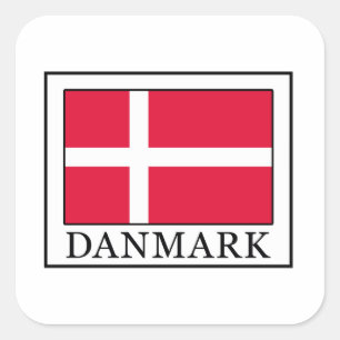 Danmark Vierkante Sticker