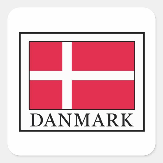 Danmark Vierkante Sticker (Voorkant)