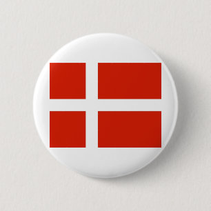 Dannebrog De officiële vlag van Denemarken Ronde Button 5,7 Cm