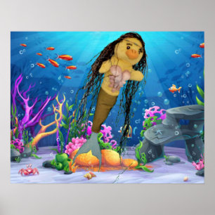Danni het Mermaid-Poster Poster