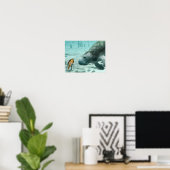 Danni la Sirène et son ami lamantin Affiche (Bureau à domicile)