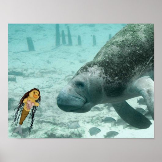 Danni la Sirène et son ami lamantin Affiche (Devant)