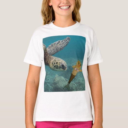 Danni la Sirène sous-marine T-shirt (Devant)