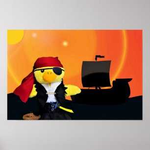 Danny Duck de Piraat. Poster