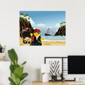 Danny Duck de piraat. Poster (Thuiskantoor)