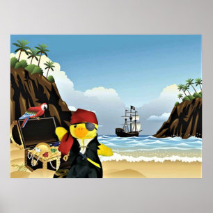 Danny Duck de piraat. Poster