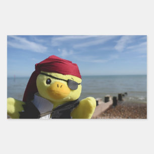 Danny Duck de Piraat Rechthoekige Sticker