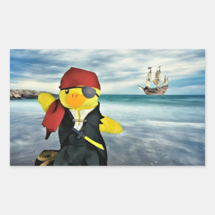 Danny Duck de Piraat Rechthoekige Sticker