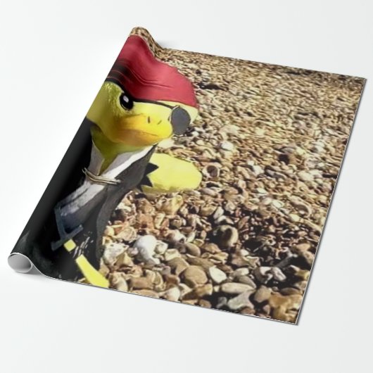 Danny Duck de Pirate Wrapping Paper Cadeaupapier (Uitgerold)