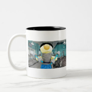 Danny Duck in de Gym Tweekleurige Koffiemok