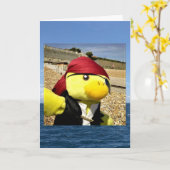 Danny Duck la carte d'anniversaire du pirate (Fleur jaune)