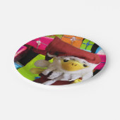 Danny Duck Père Noël. Assiettes en Papier. (Angle)