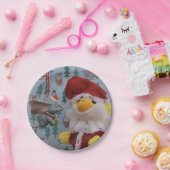 Danny Duck Père Noël. Assiettes en Papier. (Fête)