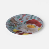 Danny Duck Père Noël. Assiettes en Papier. (Angle)