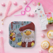 Danny Duck Santa. Papieren Bordjes (Feest)