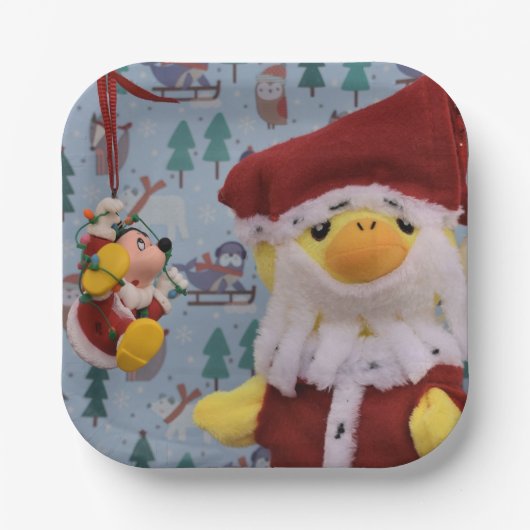 Danny Duck Santa. Papieren Bordjes (Voorkant)