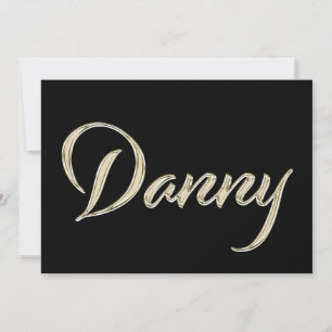 Danny Nom or blanc Carte d'écriture