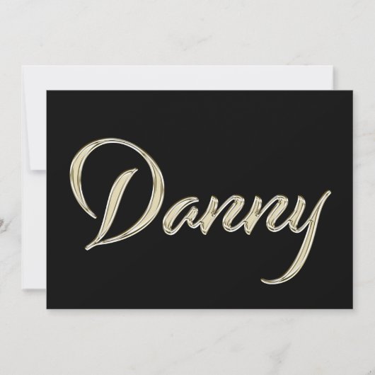 Danny Nom or blanc Carte d'écriture (Devant)