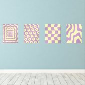 Danois Pastel Abstrait jaune violet (Parquet)