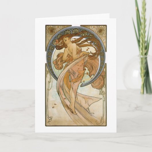 Dans (1898), de Fine Jugendstil van Alphonse Mucha Kaart (Voorkant)