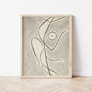 Dans abstractie Abraham Walkowitz Poster