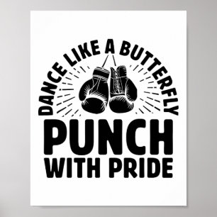 Dans als een vlinderslag met Pride Boxer Sport Poster