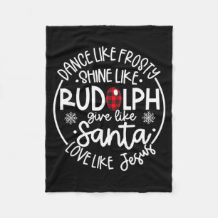 Dans als Frosty Schijn als Rudolph Liefde als Jezu Fleece Deken