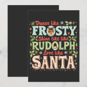 Dans als Frosty Schijn als Rudolph Liefde Kaart (Voorkant / Achterkant)