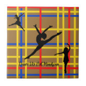 Dans als Piet Mondrian Modern Art Tegeltje (Voorkant)