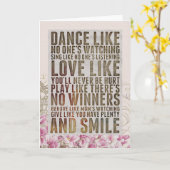 Dans alsof niemand kijkt kaart (Gele Bloem)