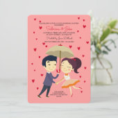 Dans Amour Couples Douche Invitation (Debout devant)