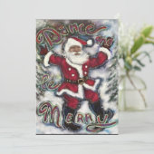 Dans & Be Merry Wenskaart Kaart (Staand voorkant)