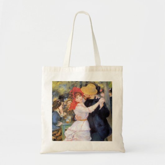 Dans bij Bougival - Renoir Impressionist Painting Tote Bag (Voorkant)