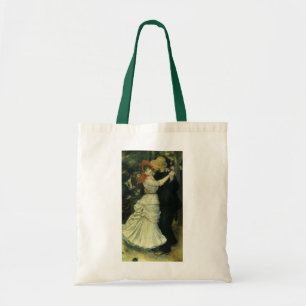 Dans bij Bougival van Pierre Renoir, Vintage Kunst Tote Bag