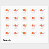 Dans Bloom Orange Rose Enregistrer les stickers Da (Feuille)