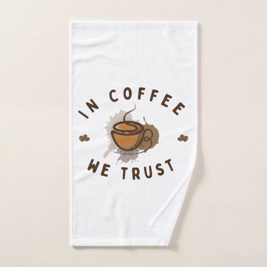 Dans Café nous faisons confiance à drôle (Serviette à main)