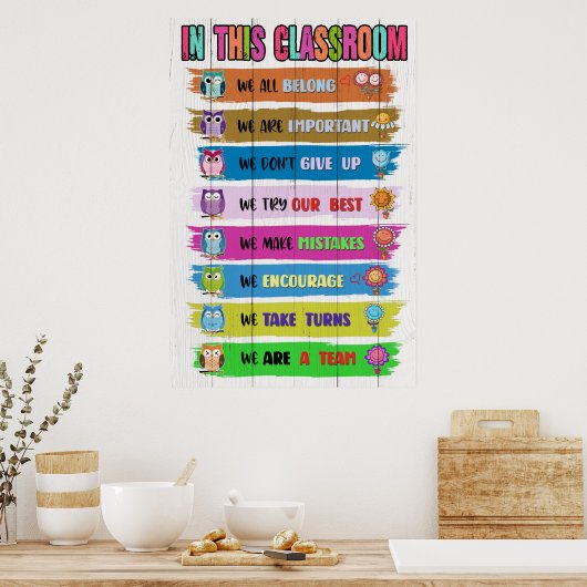 Dans cette affiche de classe (Cuisine)