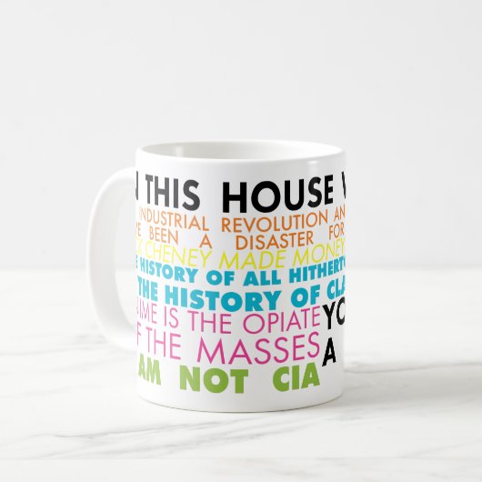 Dans Cette Assemblée, Nous Croyons Mug (Devant gauche)