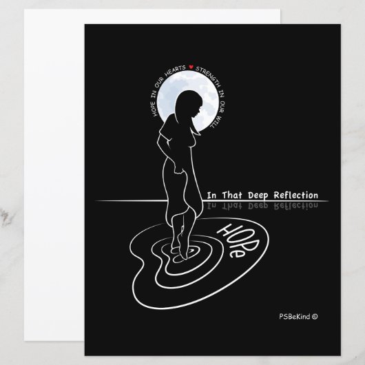 Dans cette feuille papier profonde Reflection_Flat (Devant / Derrière)