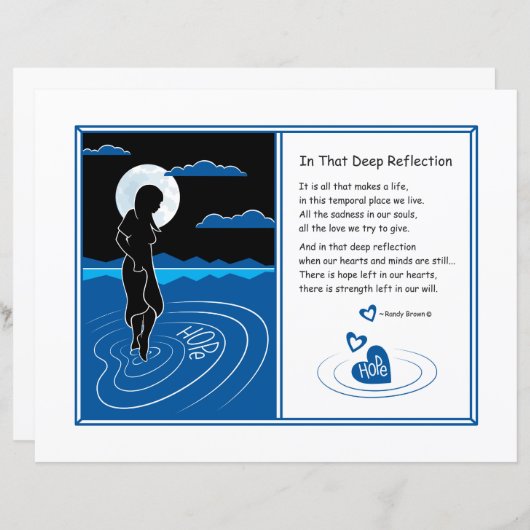 Dans cette feuille papier profonde Reflection_Flat (Devant / Derrière)