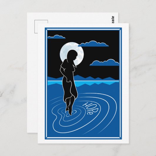 Dans cette profonde réflexion_ carte postale (Devant / Derrière)