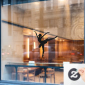 Dans dansend Design Window Cling Raamsticker (Cafe Raam)