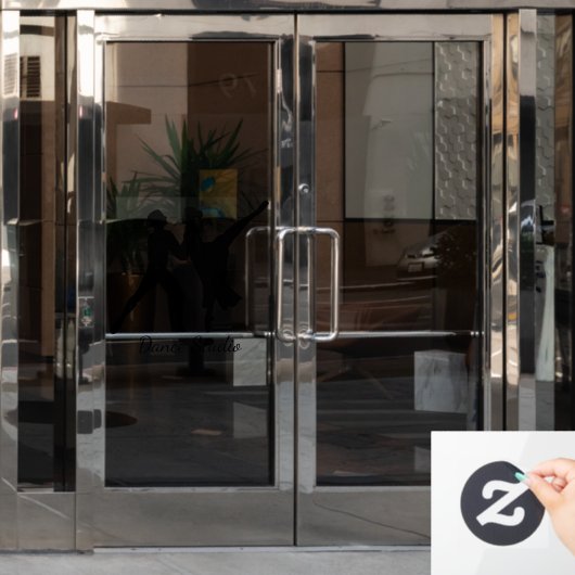 Dans dansend Design Window Cling Raamsticker (Kantoordeur)