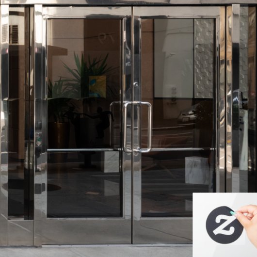 Dans dansend Design Window Cling Raamsticker (Kantoordeur)