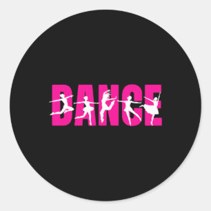 Dans - Dansende liefhebber Ronde Sticker
