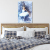 Dans, danser, ballet, blauw, wit canvas afdrukken (Insitu (Slaapkamer))