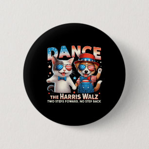 Dans de Harris Wheimer Grappige Kat Dames Kamala H Ronde Button 5,7 Cm